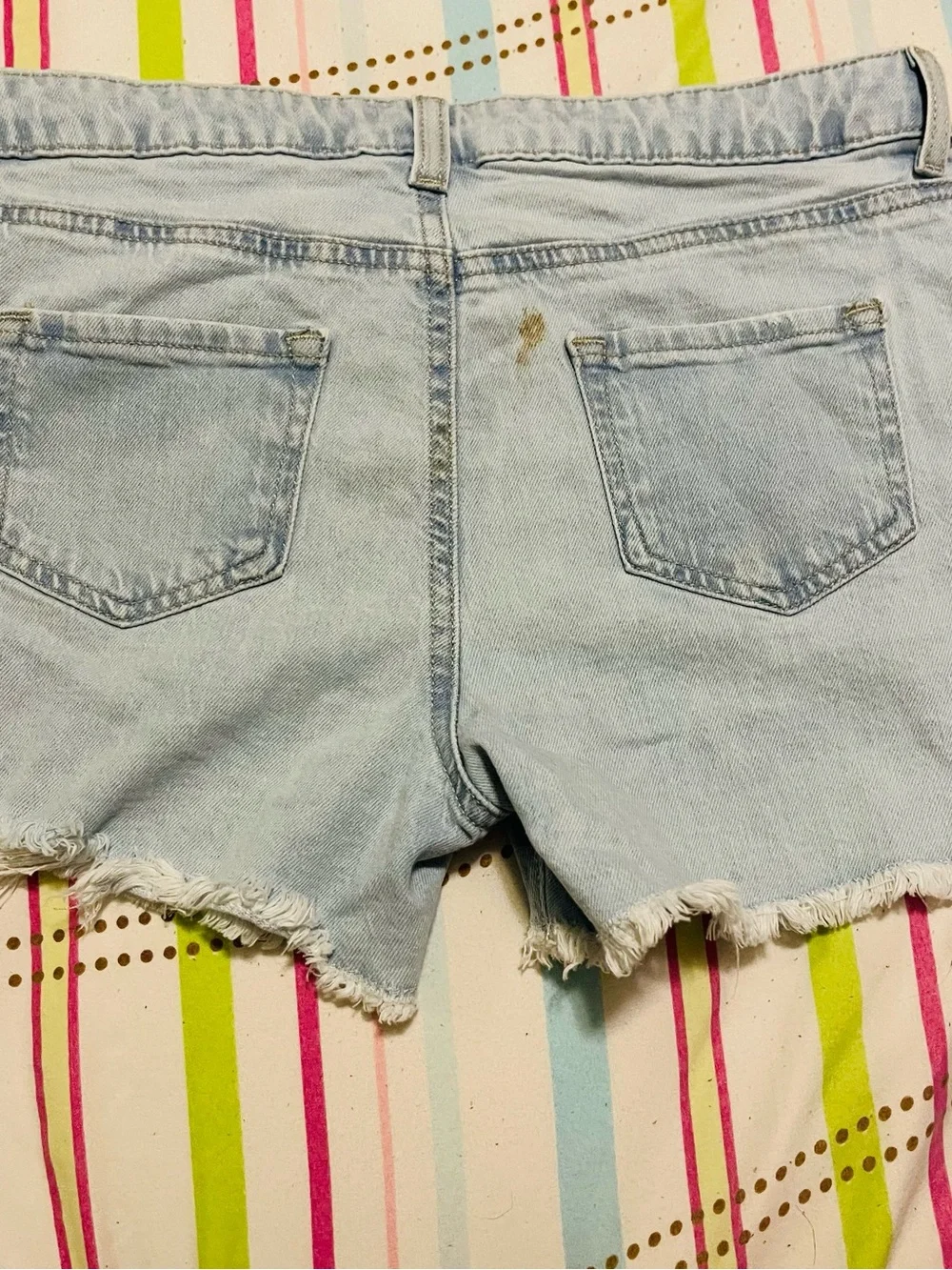 Light denim shorts